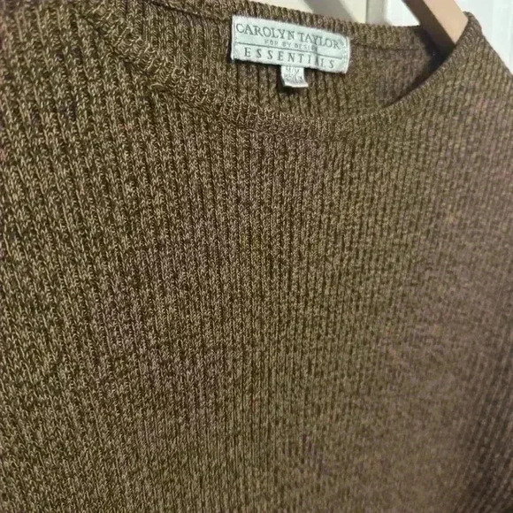 Carolyn Taylor Textured Brown Long Sleeve Size Medium - Picture 4 of 10